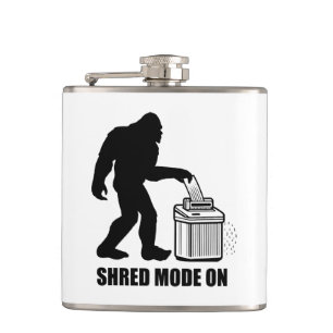 Bigfoot Shred Mode On Hip Flask