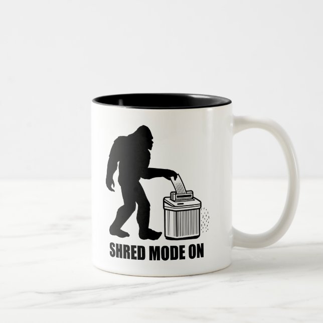 Bigfoot Shred Mode On Two-Tone Coffee Mug (Right)