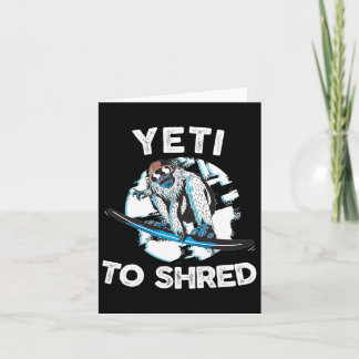 Bigfoot Shred Shirt Snowboard Yeti Snowboarding Sa Card