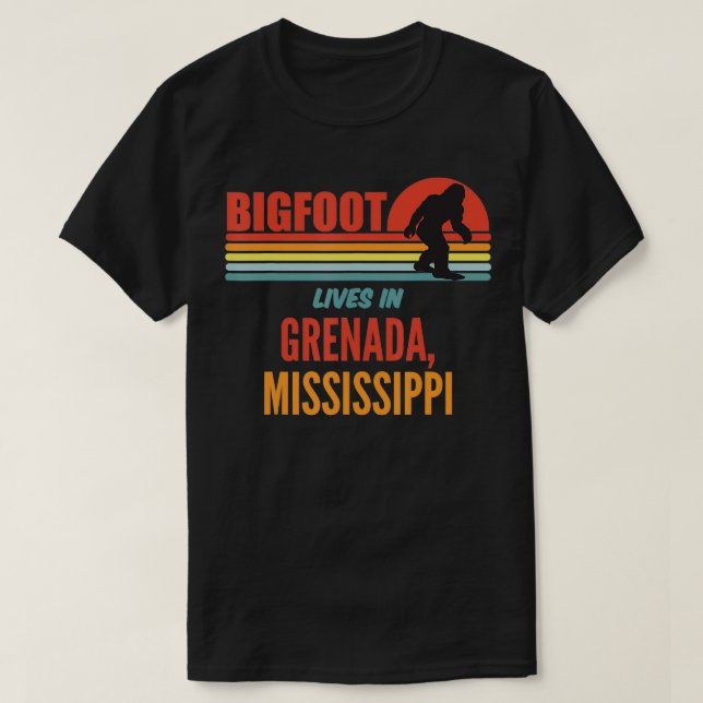 Bigfoot Sighting In Grenada Mississippi  T-Shirt (Design Front)