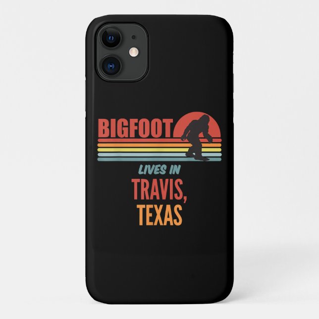 Bigfoot Sighting In Travis Texas  Case-Mate iPhone Case (Back)