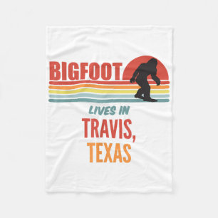 Bigfoot Sighting In Travis Texas Fleece Blanket