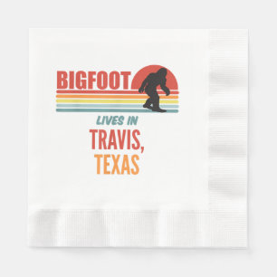 Bigfoot Sighting In Travis Texas Napkin