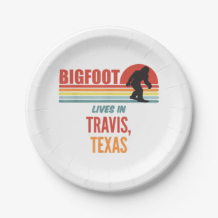 Bigfoot Sighting In Travis Texas Paper Plate
