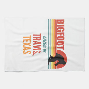 Bigfoot Sighting In Travis Texas Tea Towel