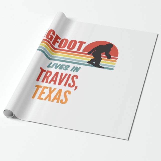 Bigfoot Sighting In Travis Texas  Wrapping Paper (Unrolled)