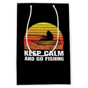 bigfoot silhouette boat ride and fishing medium gift bag