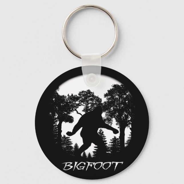 Bigfoot Silhouette Key Ring (Front)