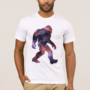 Bigfoot Silhouette with Galaxy Interior T-Shirt