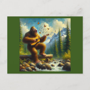 Bigfoot Singing Postcard