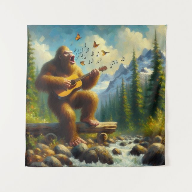 Bigfoot Singing Tapestry (Front)