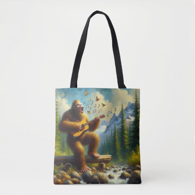 Bigfoot Singing Tote Bag (Front)