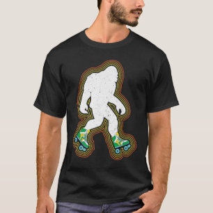 Bigfoot Skates Sasquatch Gift Clothes Vintage Roll T-Shirt