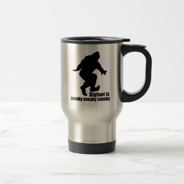 Bigfoot sneaky sneaky travel mug (Right)