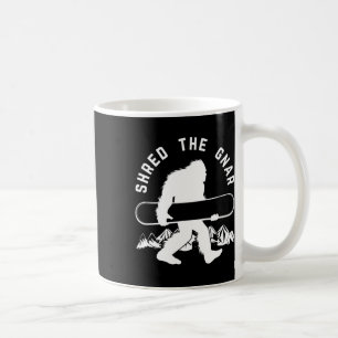 Bigfoot Snowboard Shredding Gnar Sasquatch Snowboa Coffee Mug