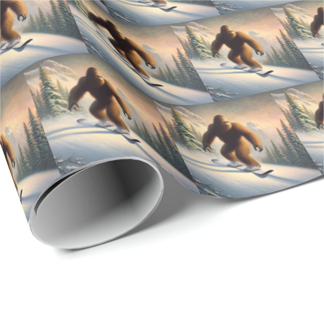 Bigfoot Snowboarding Wrapping Paper (Roll Corner)