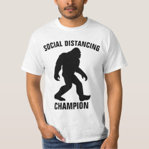 BIGFOOT SOCIAL DISTANCING CHAMPION Funny T-shirts