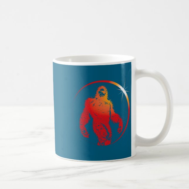 Bigfoot Solar Eclipse Funny Sasquatch Total Eclips Coffee Mug (Right)