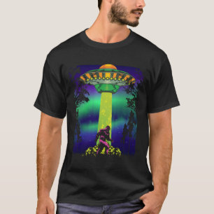 Bigfoot Space Unidentified Flying Object Abduction T-Shirt