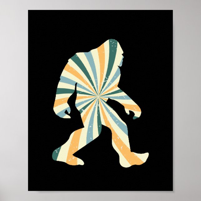 Bigfoot Squatchy Retro 90s Style Poster (Front)