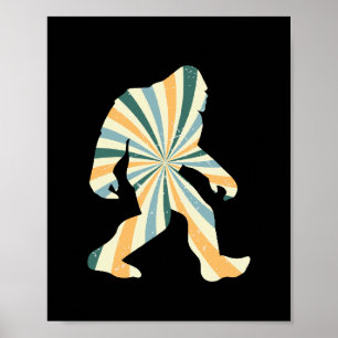 Bigfoot Squatchy Retro 90s Style Poster