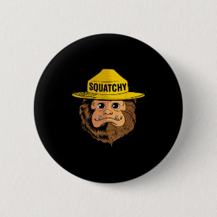 Bigfoot Squatchy Sasquatch Camping Hiking Retro Vi 6 Cm Round Badge