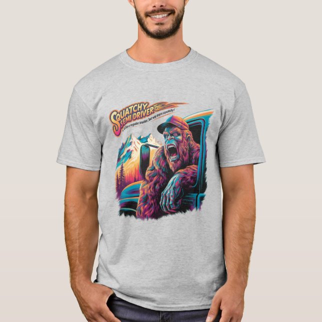 Bigfoot: Squatchy Semi-Driver T-Shirt (Front)
