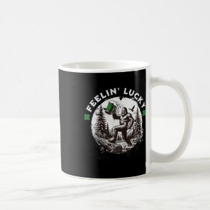 Bigfoot St Patricks Day Sasquatch Shamrocks Lucky Coffee Mug