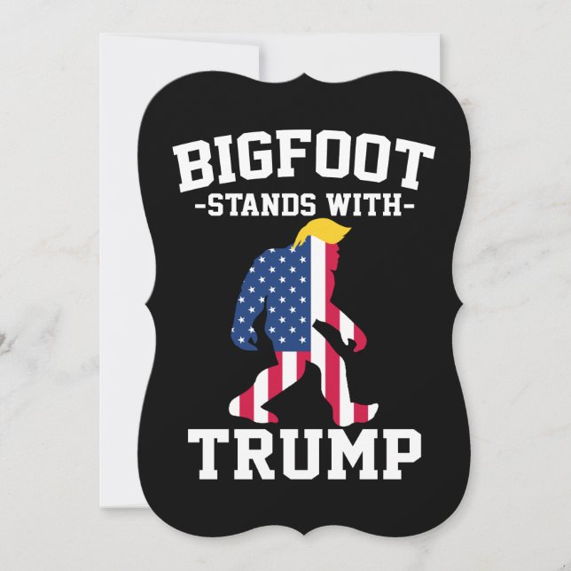 Bigfoot Stands With Trump 2024 Elections Card (Front)