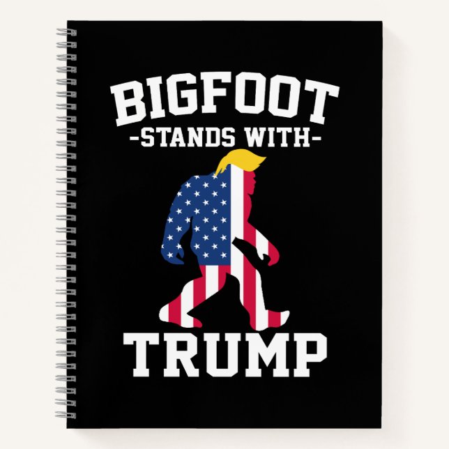 Bigfoot Stands With Trump 2024 Elections Notebook (Front)