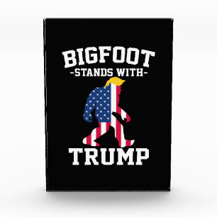 Bigfoot Stands With Trump 2024 Elections Photo Block
