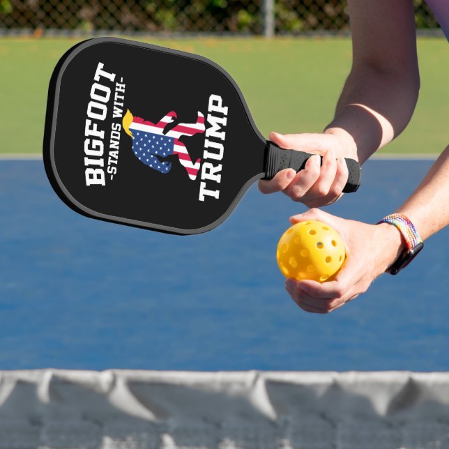 Bigfoot Stands With Trump 2024 Elections Pickleball Paddle (Insitu)