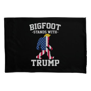 Bigfoot Stands With Trump 2024 Elections Pillowcase