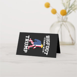 Bigfoot Stands With Trump 2024 Elections Place Card