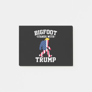 Bigfoot Stands With Trump 2024 Elections Post-it Notes