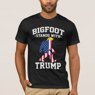 Bigfoot Stands With Trump 2024 Elections T-Shirt
