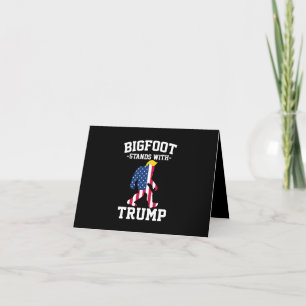 Bigfoot Stands With Trump 2024 Elections Thank You Card