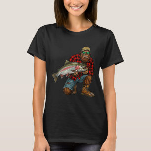 Bigfoot Steelhead Fishing Trophy Funny Sasquatch T-Shirt