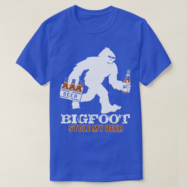 bigfoot stole my beer sasquatch yeti camping outdo T-Shirt (Design Front)