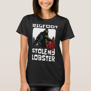 Bigfoot Stole My Lobster Yeti Humour Merch Vintage T-Shirt