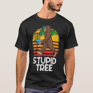 Bigfoot Stupid Tree Funny Disc Golf T-Shirt