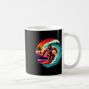 Bigfoot Surfboard Beach Summer Surfing Sasquatch H Coffee Mug