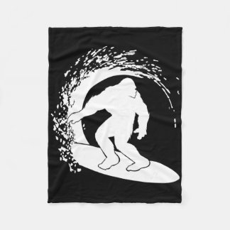 Bigfoot Surfing Fleece Blanket