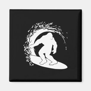 Bigfoot Surfing Magnet
