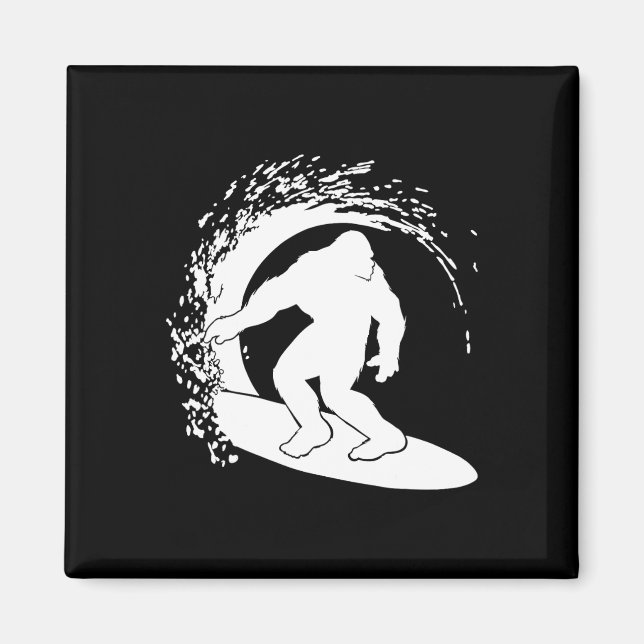 Bigfoot Surfing  Magnet (Front)