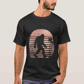 Bigfoot Surfing Shirt Funny Summer Apparel Tee Ros
