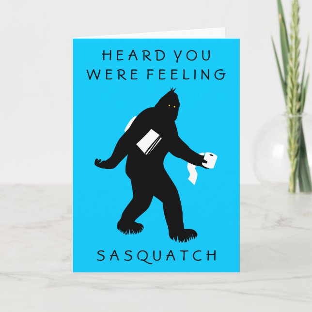 Bigfoot Surprised (Get Well) Card (Front)