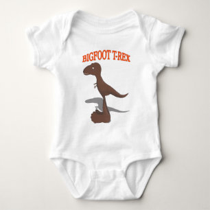 Bigfoot T-Rex Drawing Baby Bodysuit