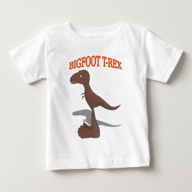 Bigfoot T-Rex Drawing Baby T-Shirt (Front)