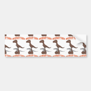 Bigfoot T-Rex Drawing Bumper Sticker